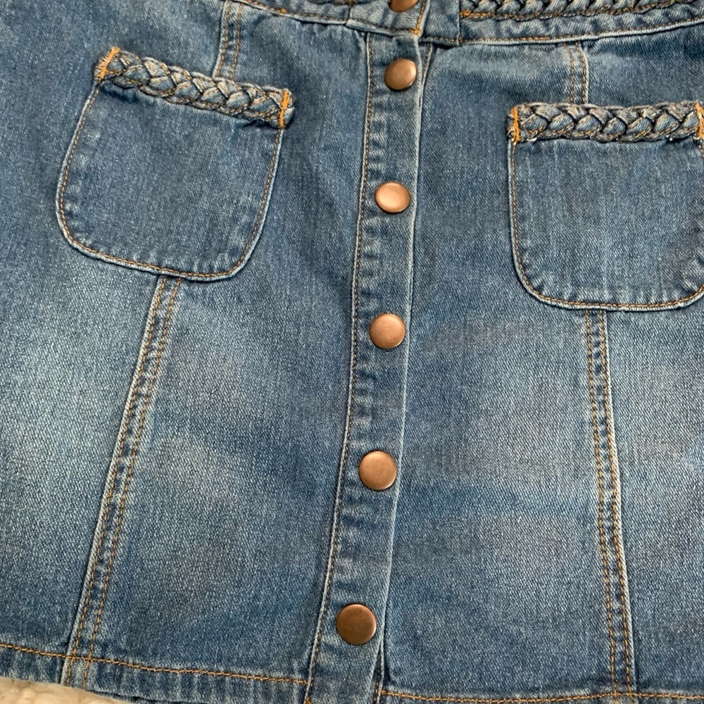 Kendall & Kylie ๐ฏ% Cotton Denim Button Down Skirt size 28 - Picture 8 of 16